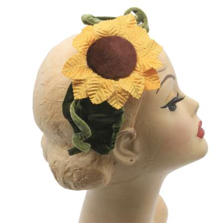 Half Hat with yellow Sunflower